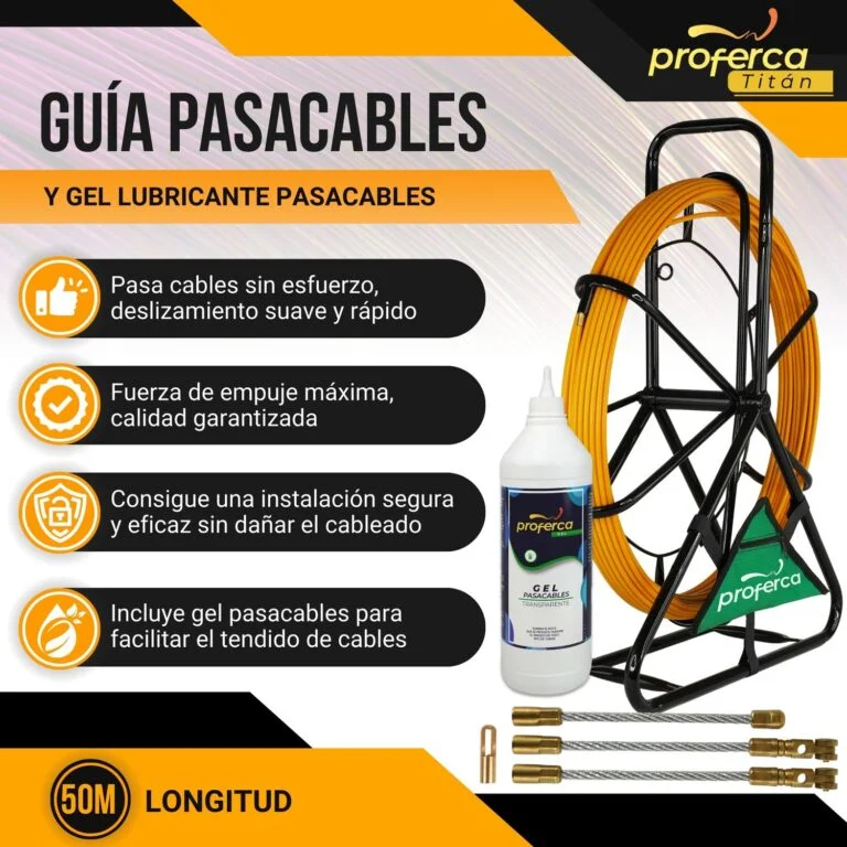 Guía Pasacables de Fibra de Vidrio Reforzado + Kit Accesorios - Imagen 2